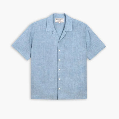 Linen Camp Shirt | Light Blue