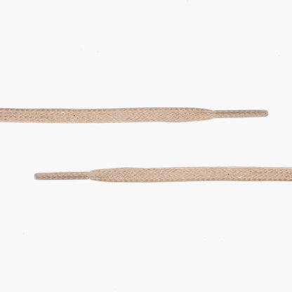 Flat Waxed Cotton Laces | Beige