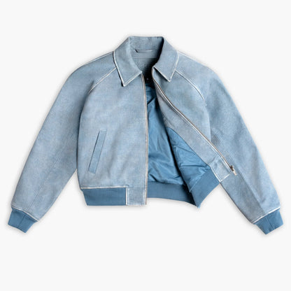 Major League Jacket | Blue Textured