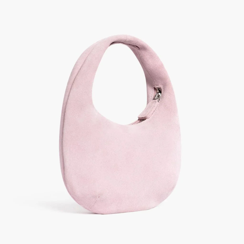Mini Crescent | Pink Suede