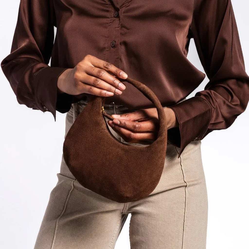 Mini Crescent | Chocolate Suede