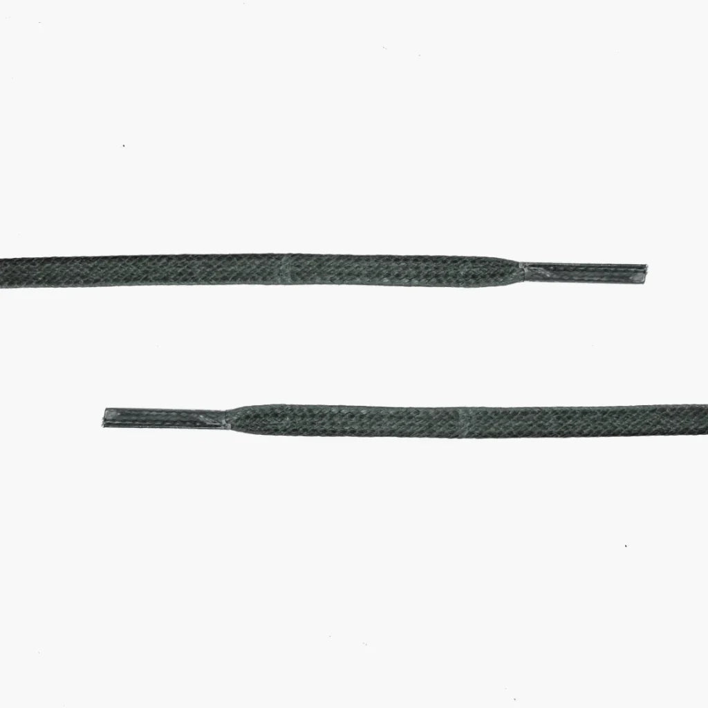 Flat Waxed Cotton Laces | Green