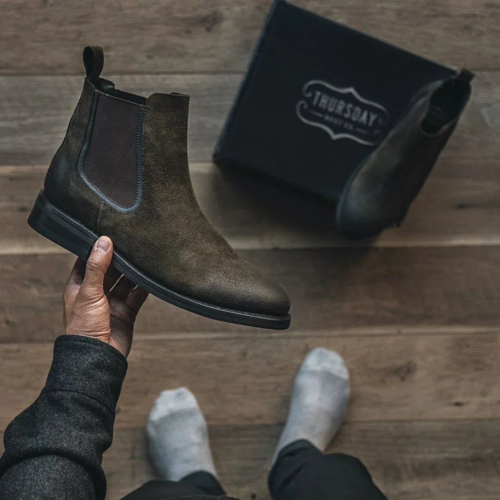 Duke | Dark Olive Suede