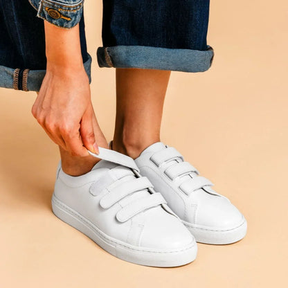 Women's Triple Strap Low Top | White