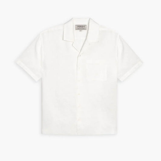 Linen Camp Shirt | White