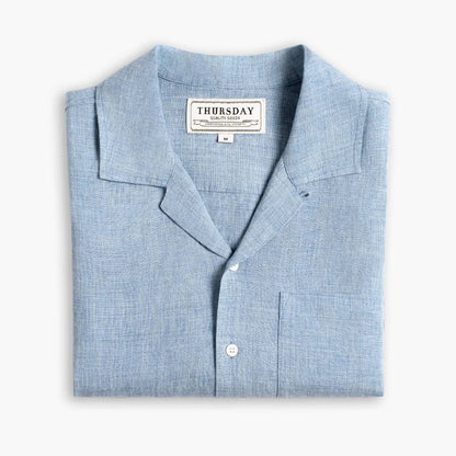 Linen Camp Shirt | Light Blue