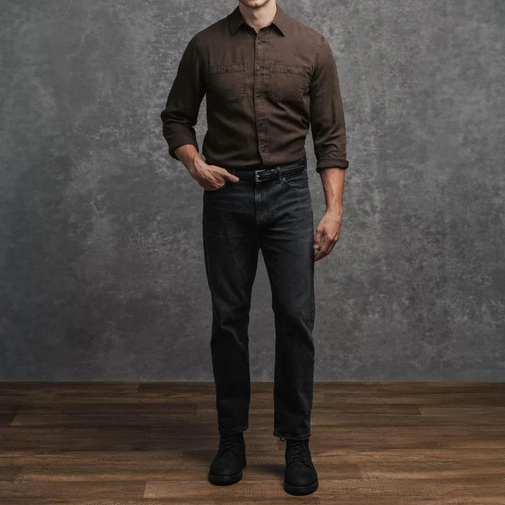 Chambray Workshirt | Brown