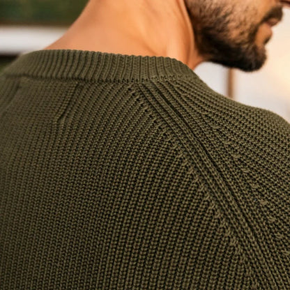 Ribbed Crewneck Sweater | Olive