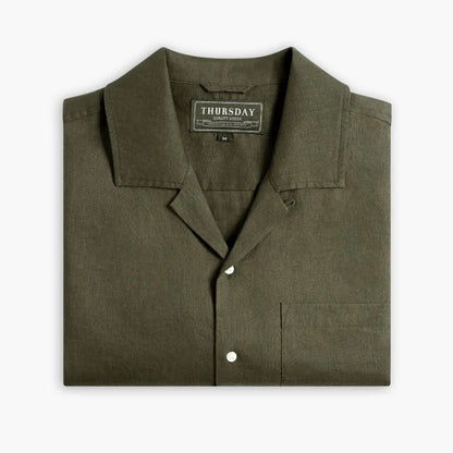 Linen Camp Shirt | Olive