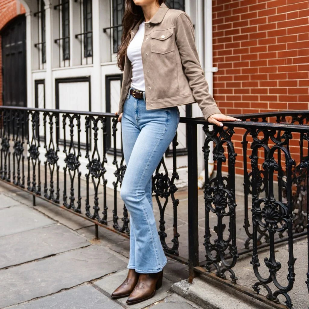 Suede Western Jacket | Taupe