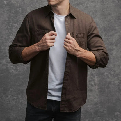 Chambray Workshirt | Brown