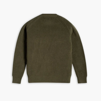 Ribbed Crewneck Sweater | Olive